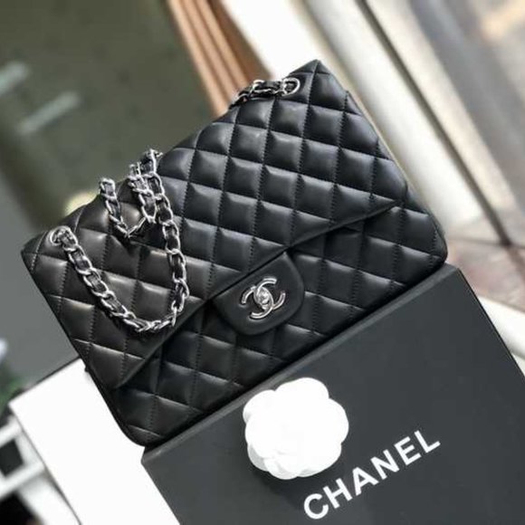 Chanel Classic Medium Double Flap Quilted Caviar Shoulder bag - Picture 1 of 9